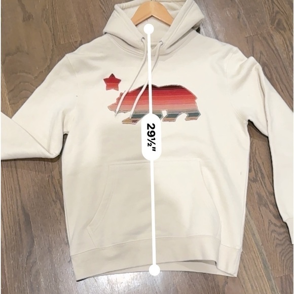 ADK Beige California Hoodie SWEATSHIRT size M NWOT - Picture 7 of 7